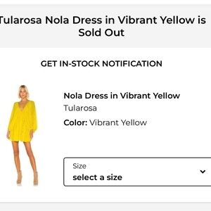Tularosa Yellow Mini Dress